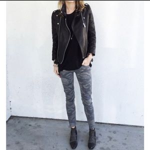 Anine Bing Camo Moto Jeans 27